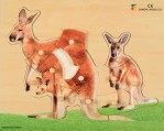 A3334070 Realistische puzzel Kangaroe en baby 01 Tangara Groothandel voor de Kinderopvang Kinderdagverblijfinrichting